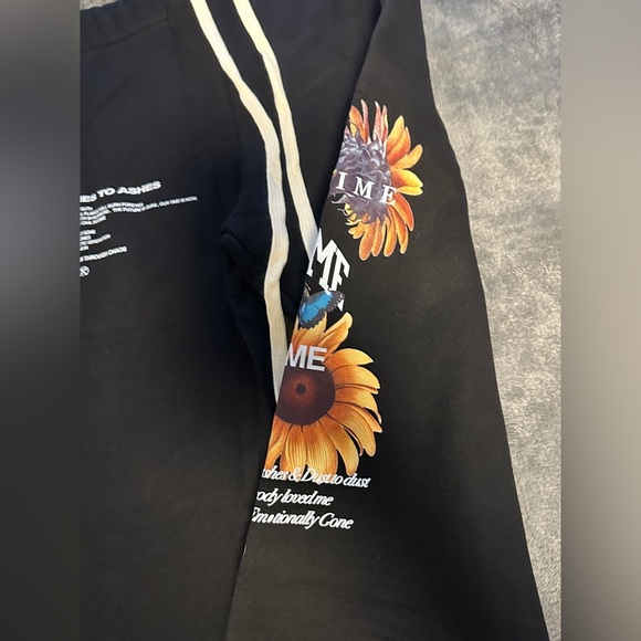 CivilRegime Black Sweatpants with Graphic Print New Size M - Picture 4 of 6